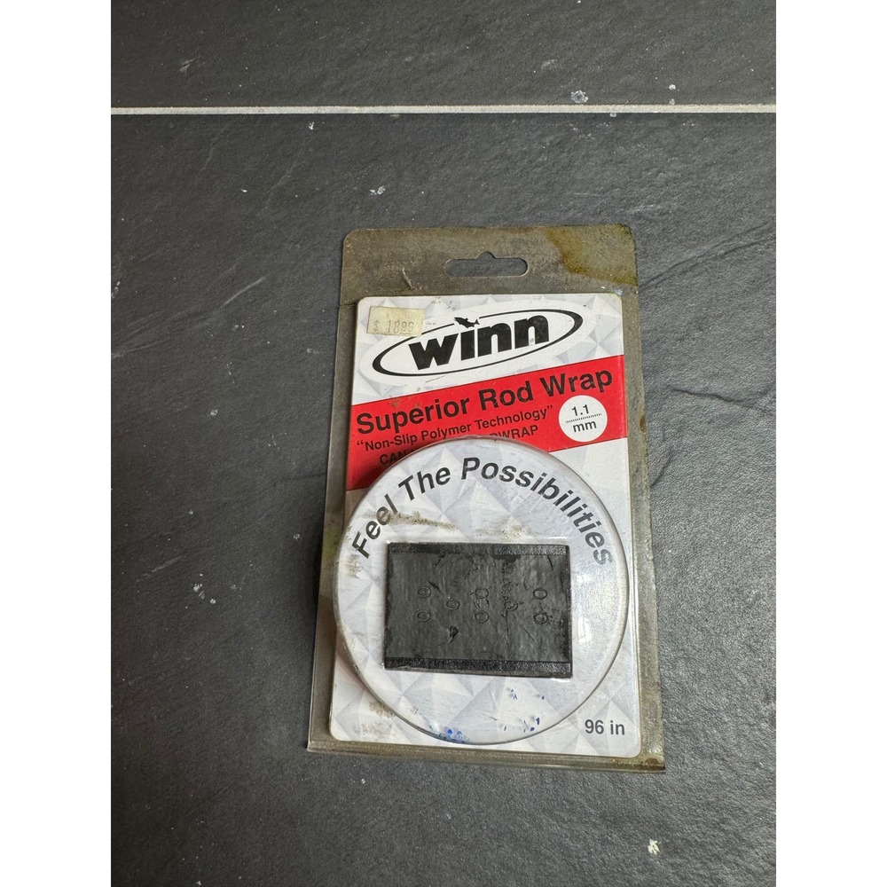 Winn Superior Rod Wrap 96" Black 1.1mm Non-Slip Polymer Fishing Grip OW11-BK
